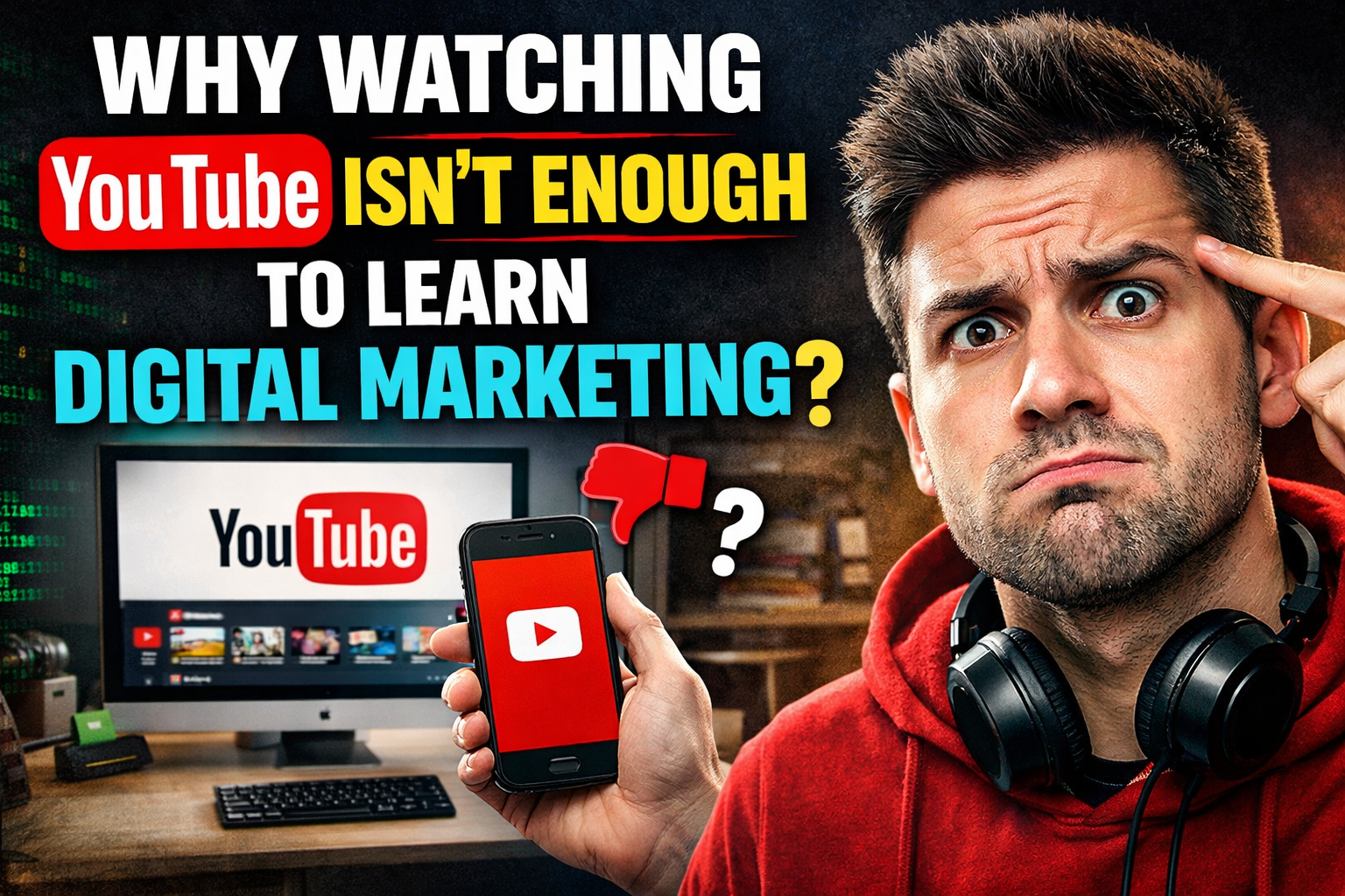 Watching YouTube Is not Enough to Learn Digital Marketing